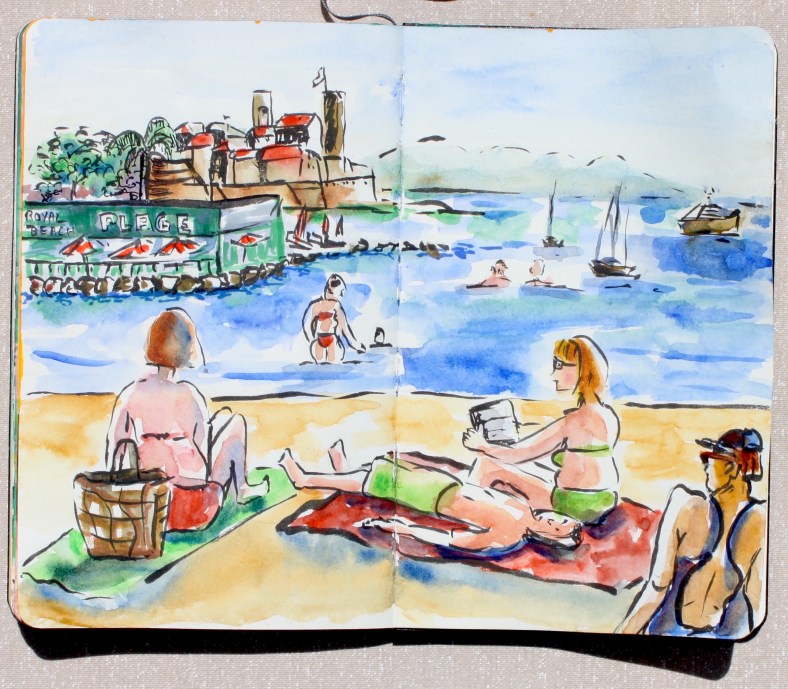 Antibes beach end of June