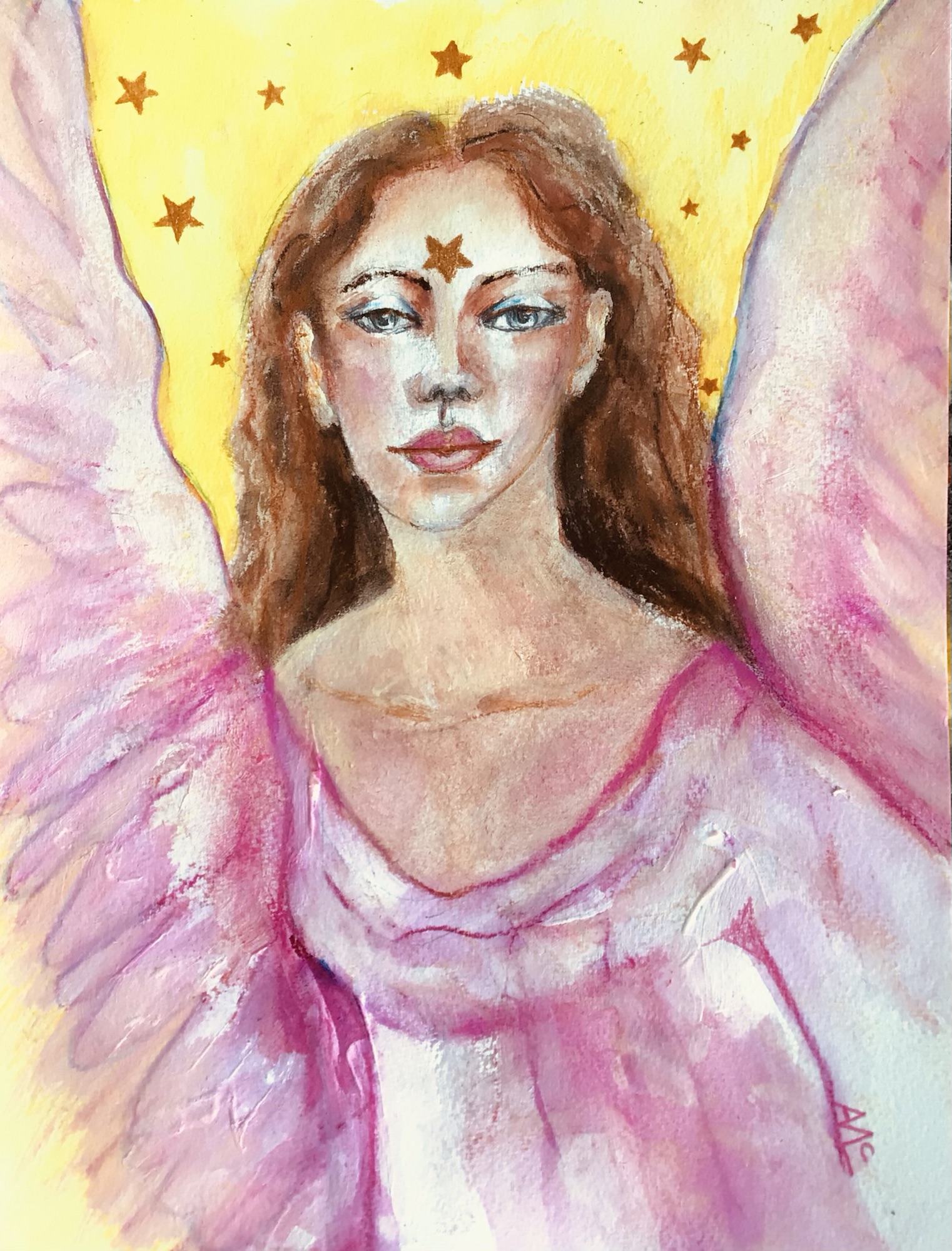 Mixed media angel | Hobby Sketcher